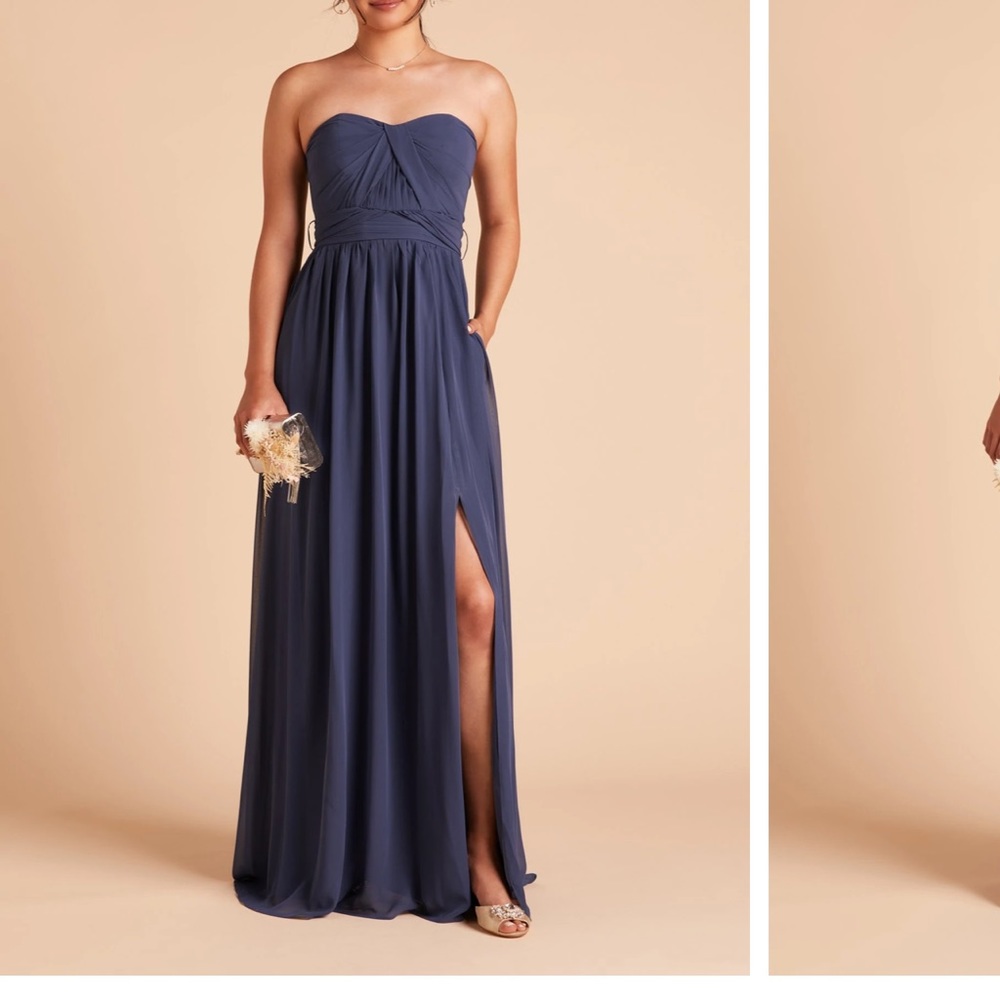 Birdie Grey bridesmaids dress. Slate blue. Can be worn so many ways. Size small.
